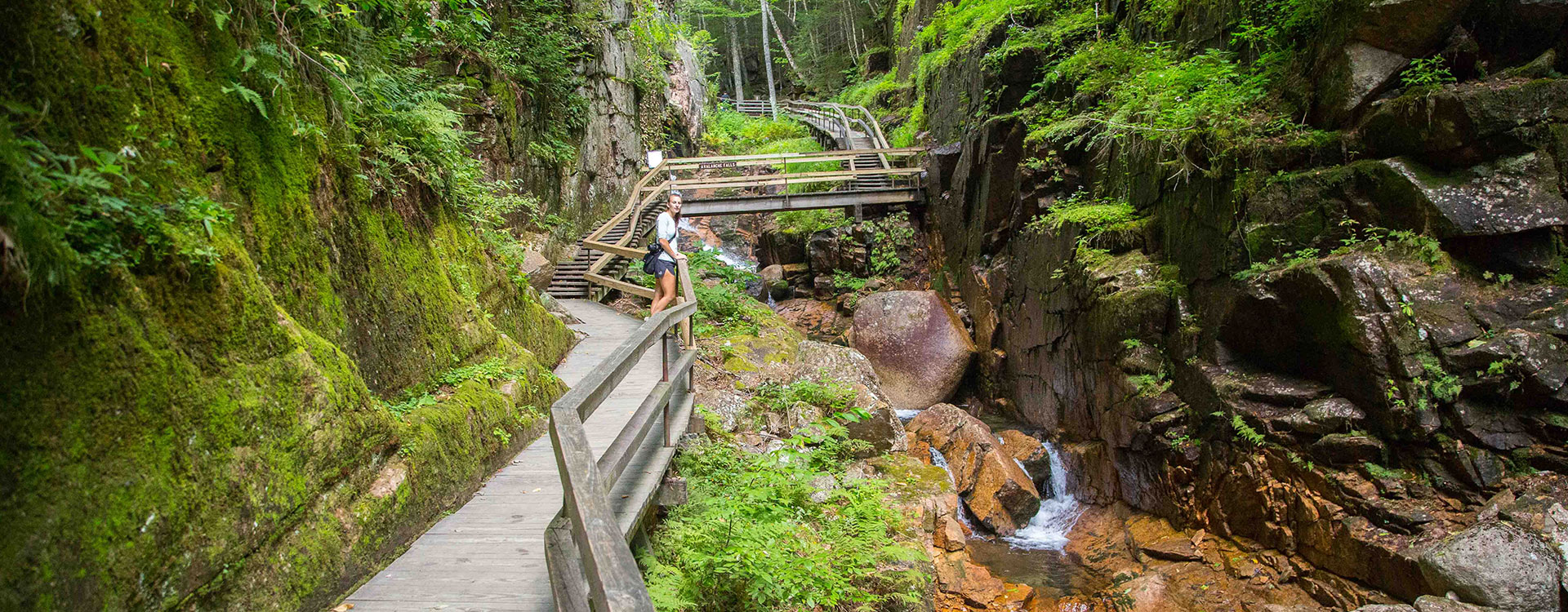 Flume Gorge Walkway and Stairs