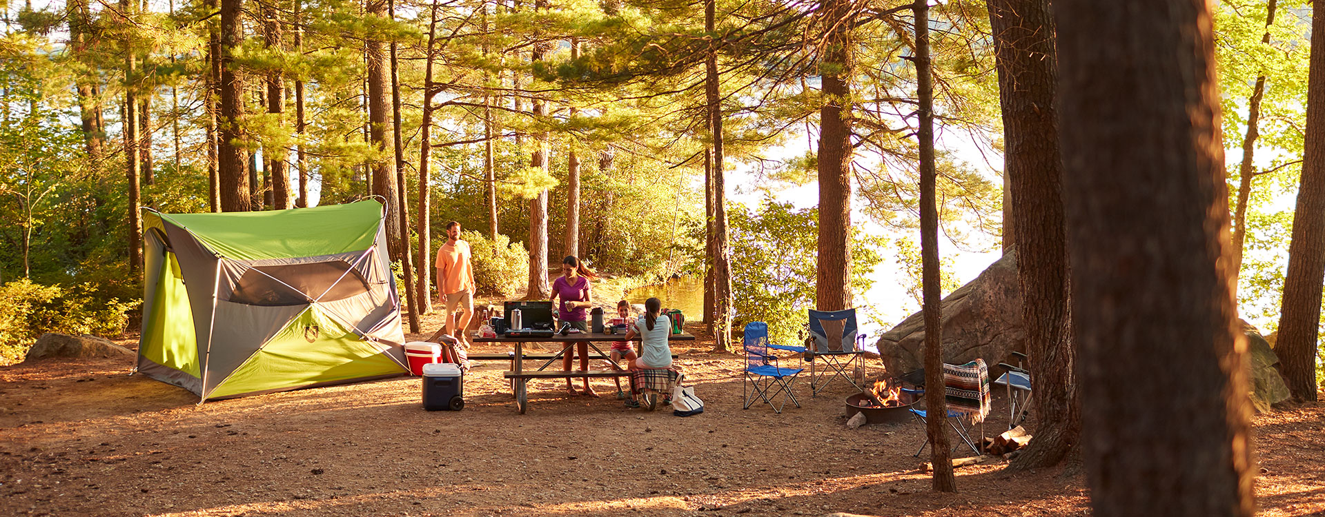 family camping at pawtuckaway