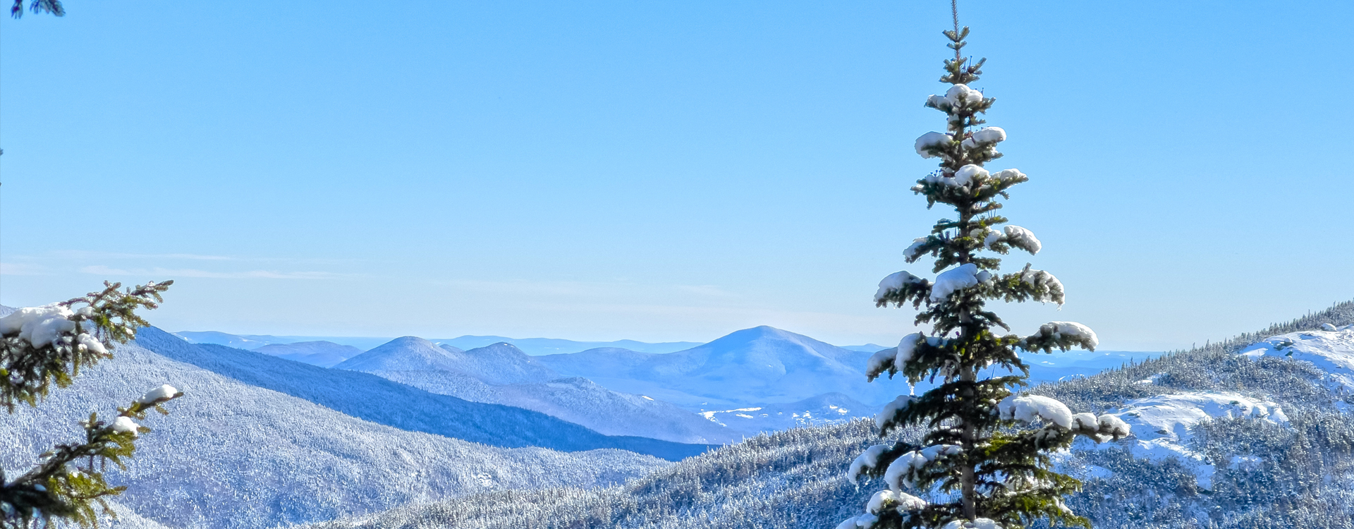 view of mt liberty from mt washington in winter