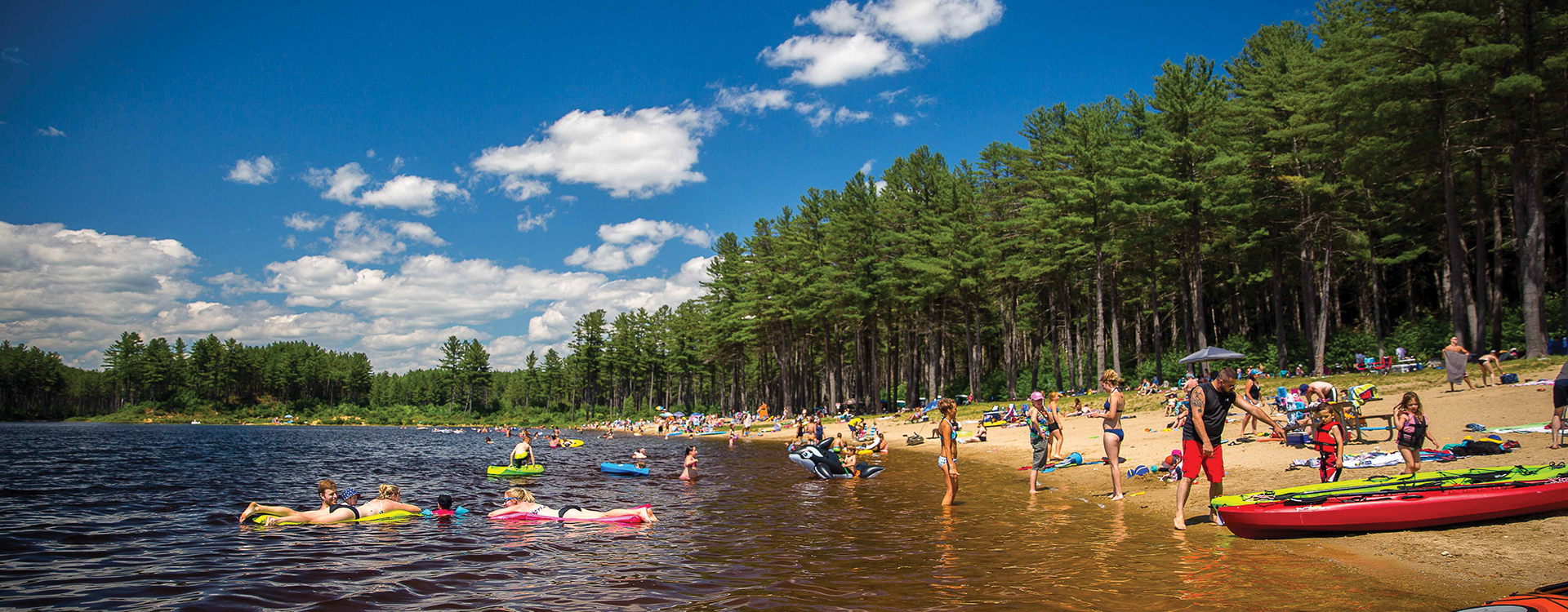 swimming at clough state park beach