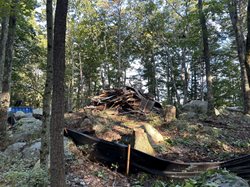 bathroom demolition at pawtuckaway campground