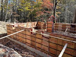foundation forms for bathhouse at pawtuckaway state park
