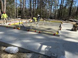 foundation slab at pawtuckaway bathhouse