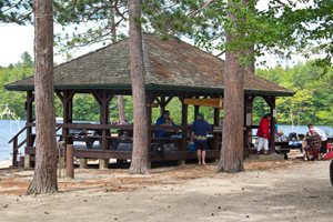 Pavilion on lake