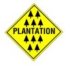 tree plantation caution sign