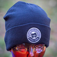 Blue knit cap