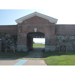 fort constitution wall with opening