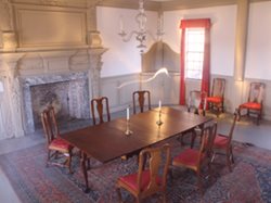 interior of wentworth coolidge mansion dining room