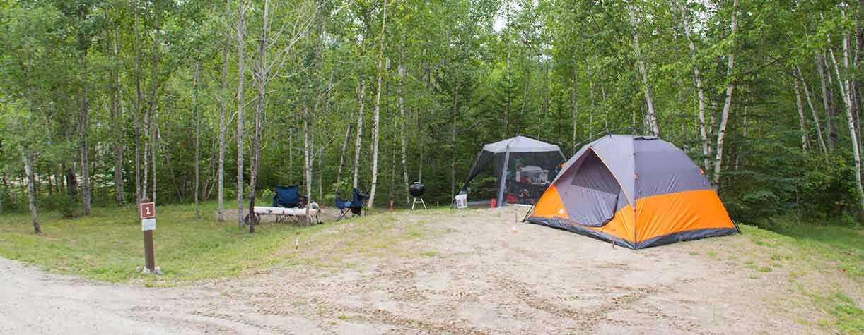Tent at campground